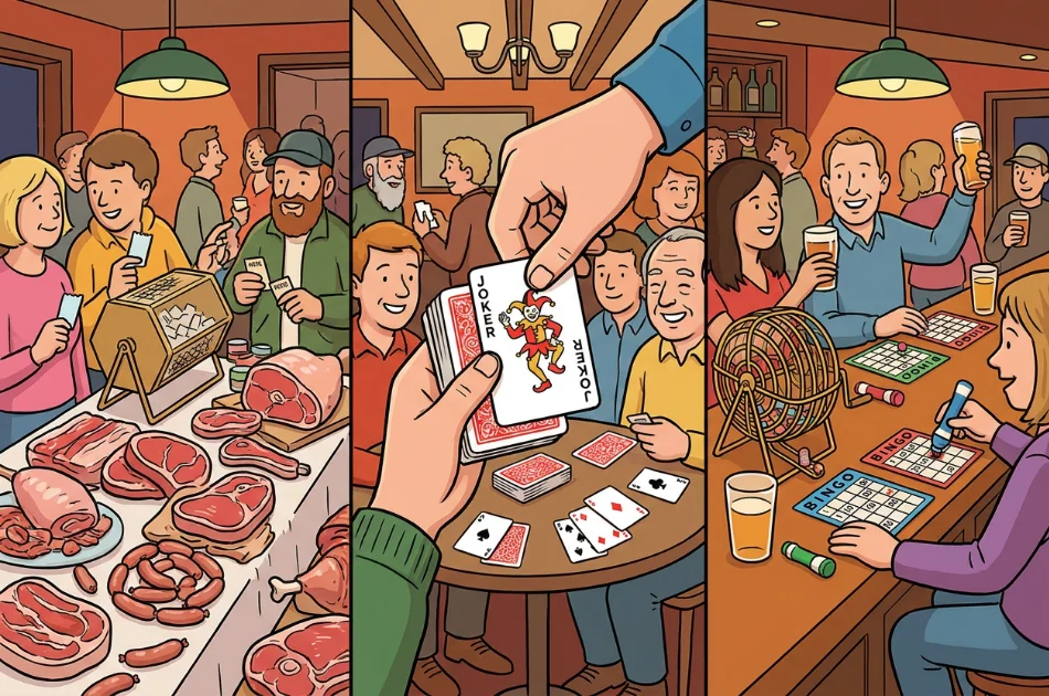 Meat Draw, Followed by the Joker Draw, then Bar Bingo